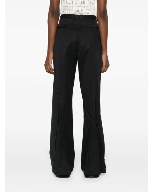 R13 Black High-Waist Wide-Leg Trousers