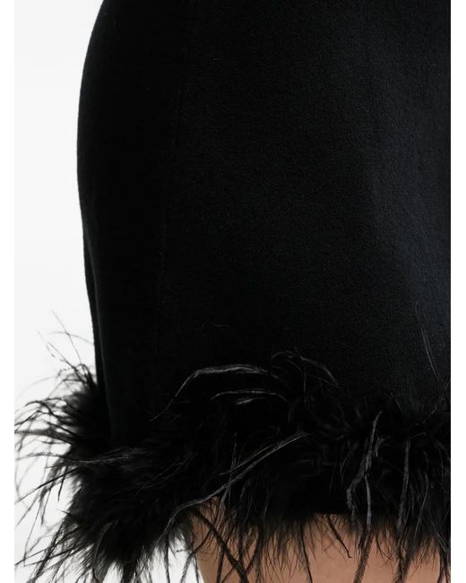Never Fully Dressed Black Feather Trim Skirt