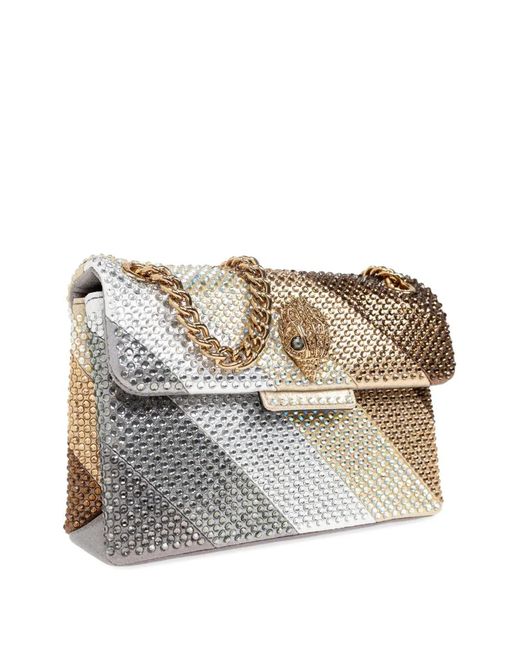 Kurt Geiger Gray Mini Kensington Crossbody Bag