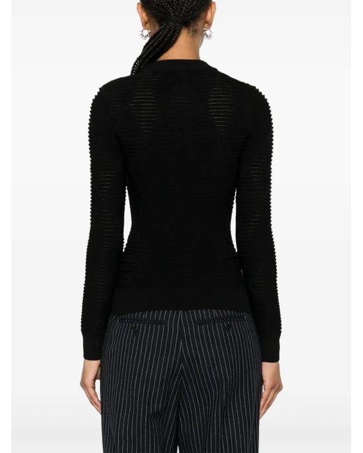 Pull À Boutons Embossés Balmain en coloris Black