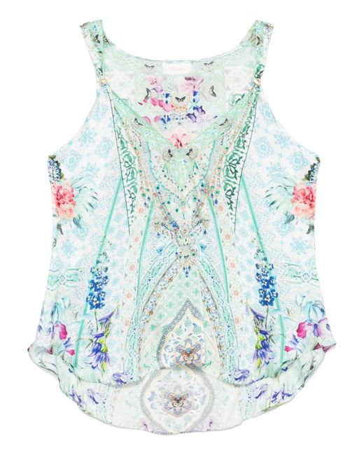 Camilla Blue Trägershirt Mit Perlen