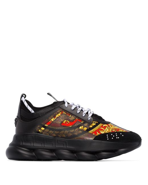 versace sneakers chain reaction black