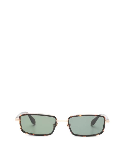 Gigi Studios Green Mariel Rectangle Sunglasses