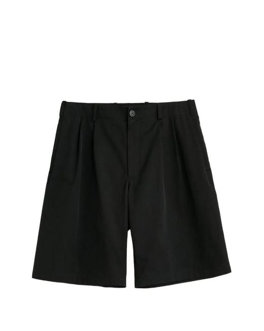 Our Legacy Black Short Ponte À Design Plissé for men