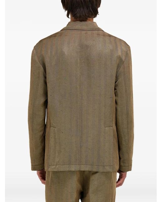 Ferragamo Green Single Breasted Blazer for men