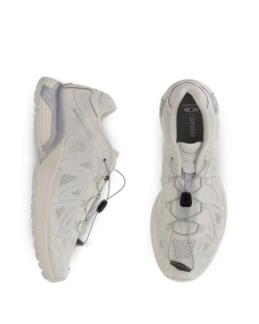 Salomon White Vanilla Round-Toe Sneakers