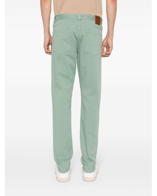 Zegna Green Mid-rise Slim-fit Jeans for men