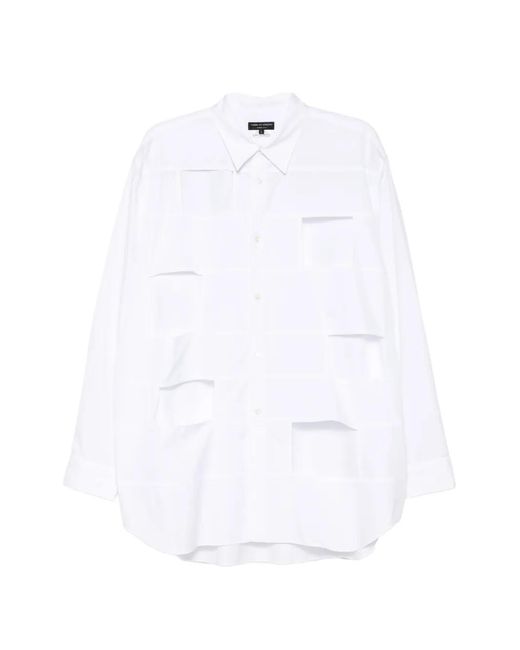 Comme des Garçons White Cut-Out Shirt for men
