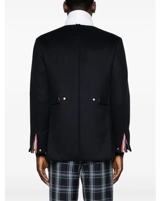 Thom Browne Black Padded Cashmere Shirt Jacket for men