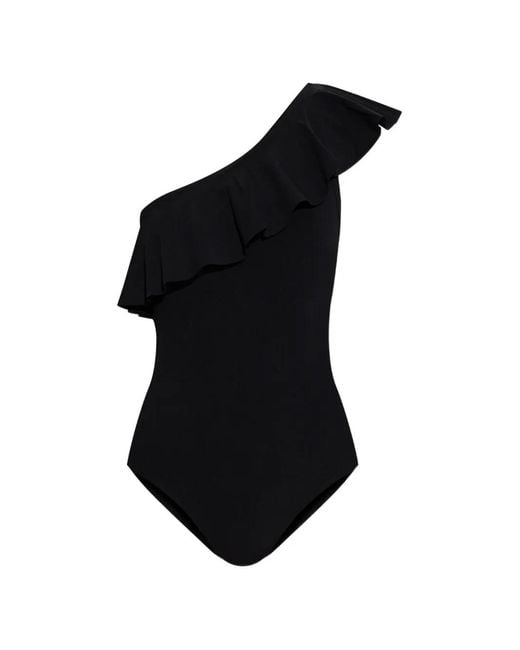 Isabel Marant Black Maillot De Bain Sicilya À Volants