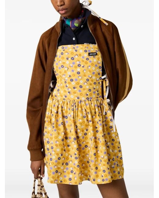 Miu Miu Metallic Poplin Dress