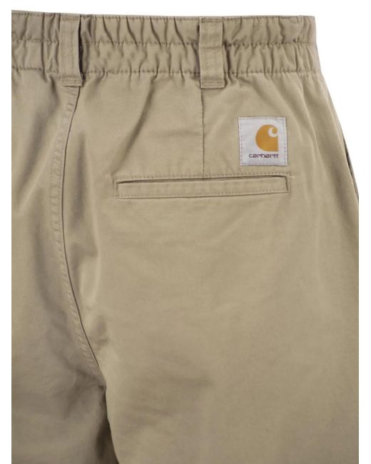Carhartt Natural Marv Pleated Shorts for men