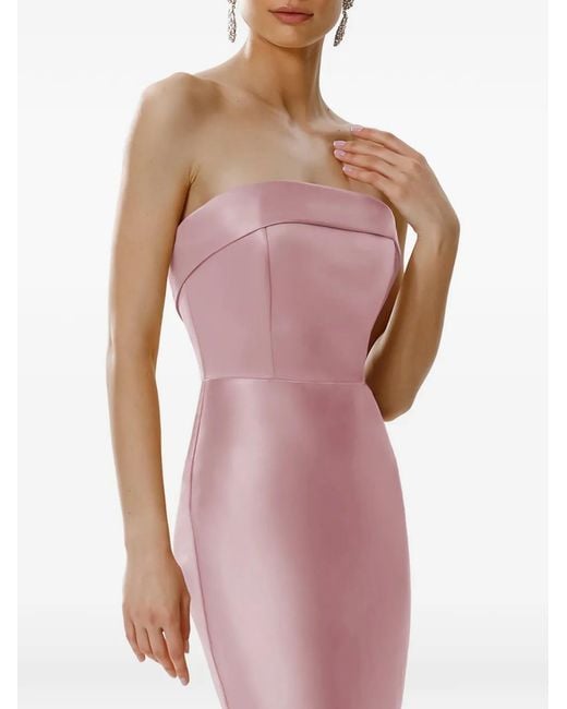 Framboise Pink Robe-Bustier Longue Dhara