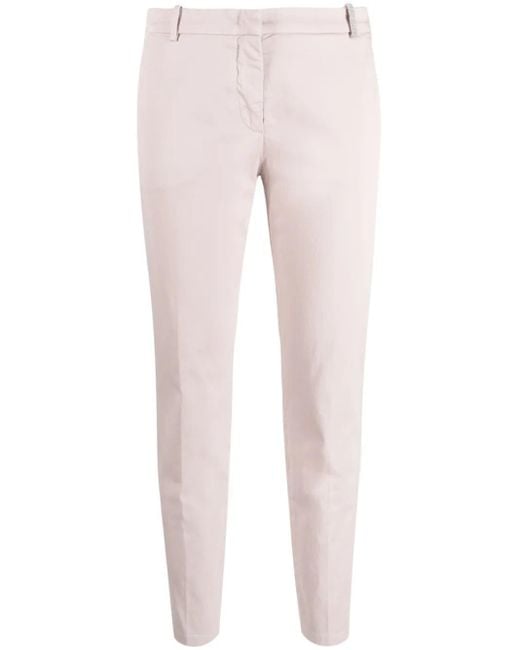 Fabiana Filippi Pink Mid-Rise Cropped Trousers