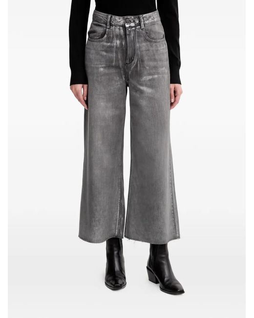 Benetton Gray Laminated Jeans