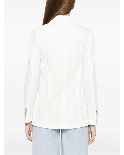 Circolo 1901 White Double-Breasted Blazer