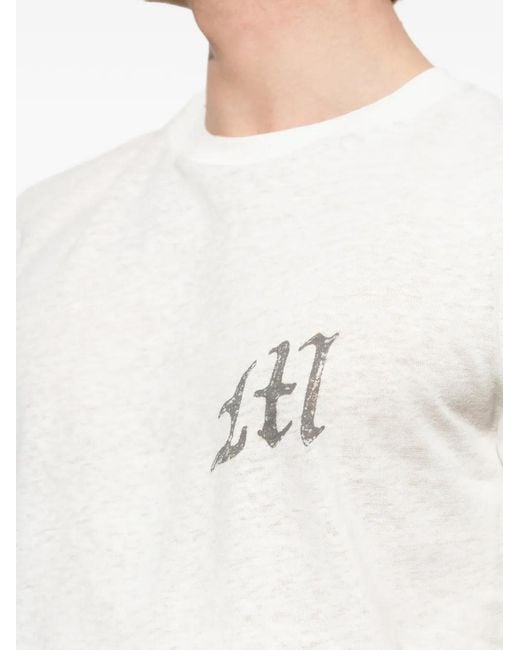 M I S B H V White Logo-Print T-Shirt