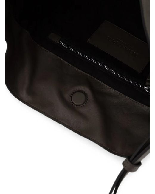 Marc O' Polo Black Sienna Drawstring Leather Shoulder Bag