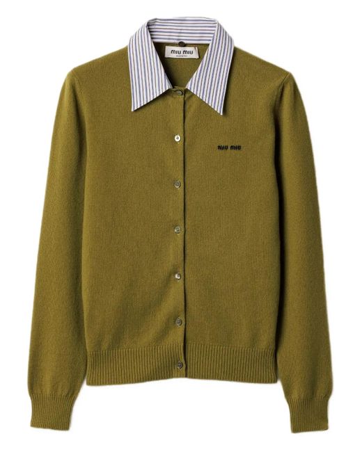 Miu Miu Green Cardigan aus Kaschmir