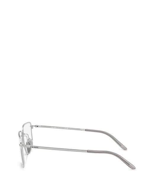 Prada White Eckige Brille