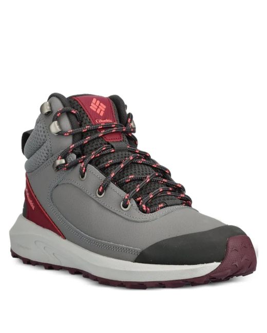 Columbia Gray Trailstorm Mesh-Panel Lace-Up Boots