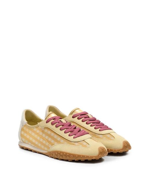 HOFF Natural Bridge Gingham-Pattern Panelled Sneakers