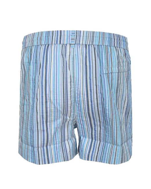 Paul Smith Blue Striped Swim Shorts for men