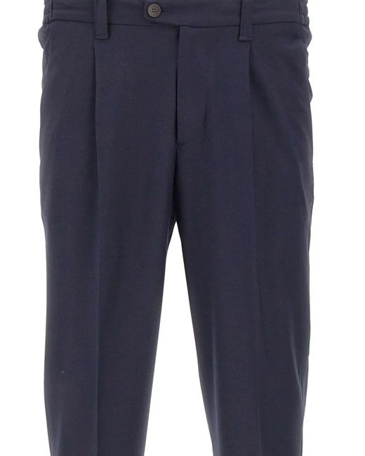 Pantalones con botones Devore de hombre de color Blue