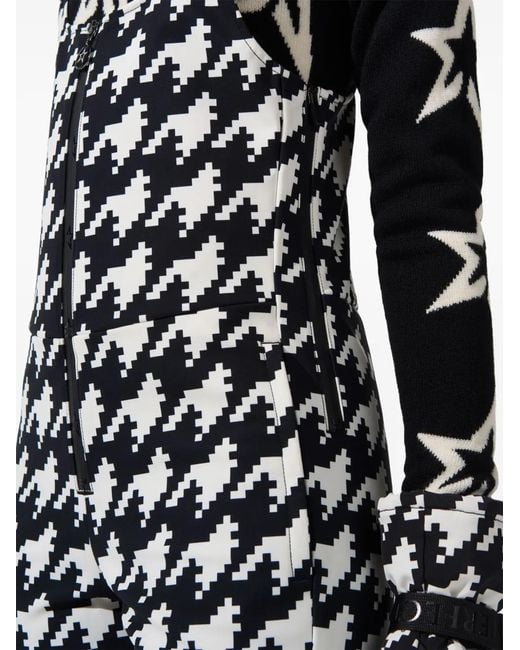 Perfect Moment White Houndstooth Pattern All-In-One