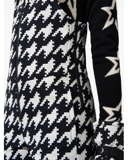 Perfect Moment Skipak Met Pied-De-Poule Print in het White