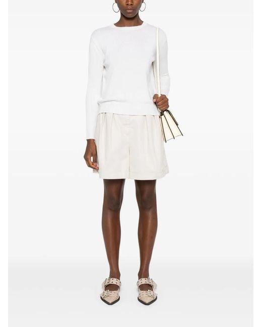 Max Mara White Pure Cashmere Clothing Sweaters
