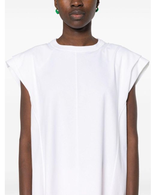 Issey Miyake White T-Shirt mit Pinselstrich-Print