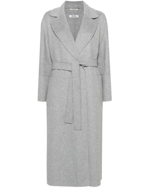 Wool midi coat di Max Mara in Gray