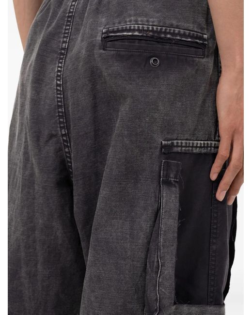 Maison Mihara Yasuhiro Gray Panelled Drawstring Jeans for men