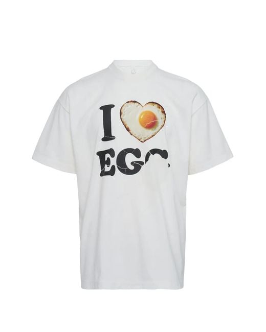 Doublet White I Love Egg T-Shirt for men