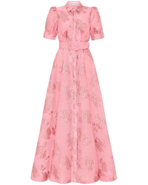 REBECCA VALLANCE ワンピース Bridal Annette brocade 990984 Rebecca Vallance Annette Floral-Brocade Gown in Pink | Lyst