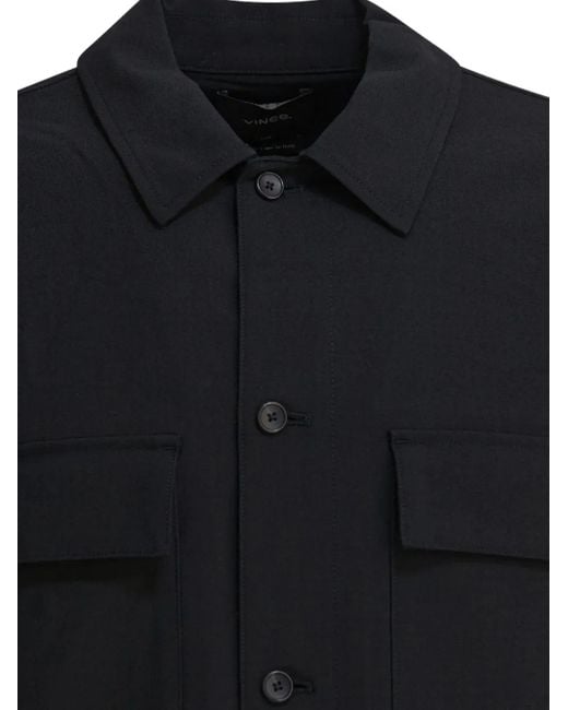 Vince Black Button-Down Pocket Shirt for men