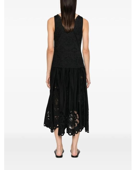Sea Black Gardener Midi Dress