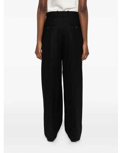 Totême  Black Flannel Trousers