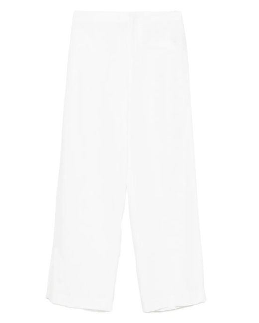 Reformation White Joni Linen Cropped Pants