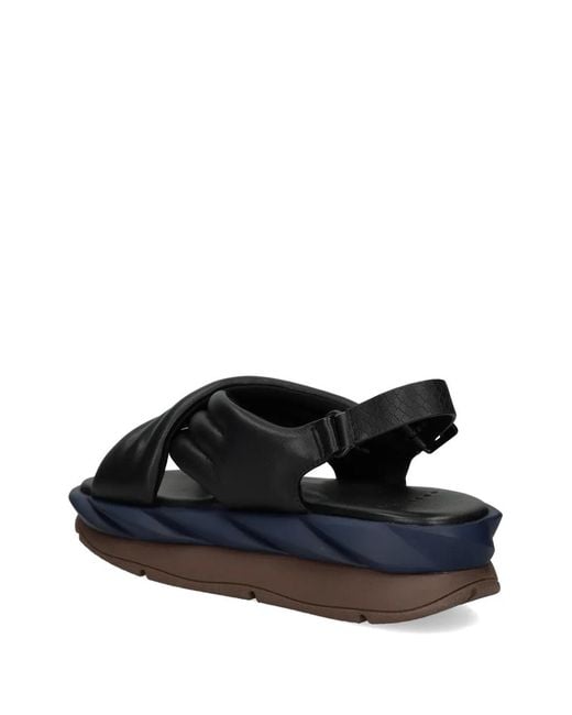 4Ccccees Black Mellow Mana Criss-Cross Sandals