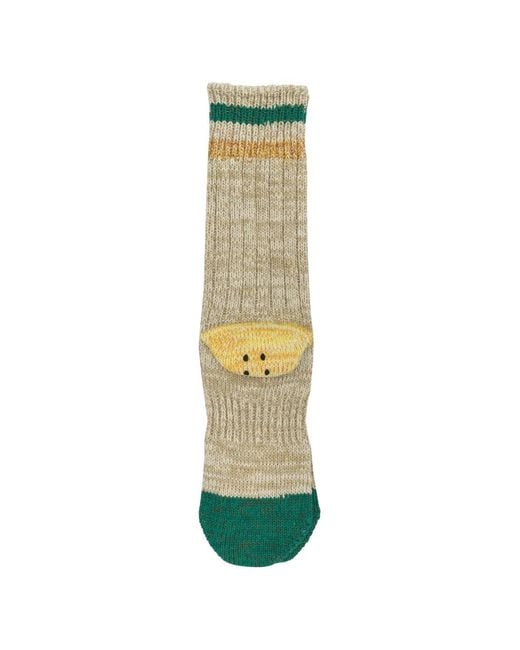 Kapital Green Striped Socks for men