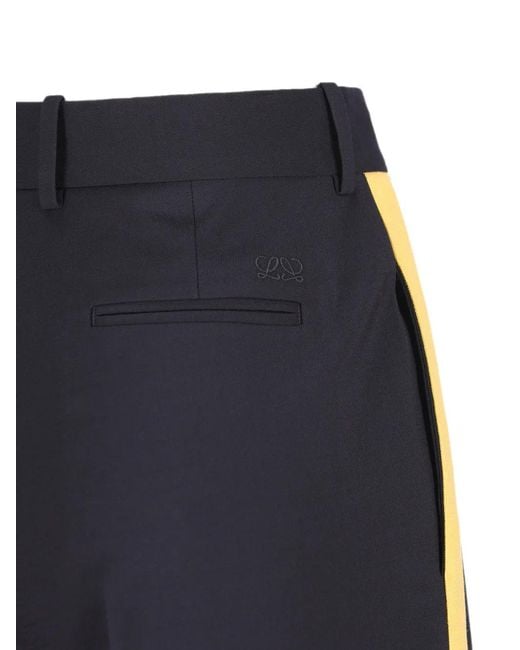 Loewe Blue Side-Stripe Pressed-Crease Trousers