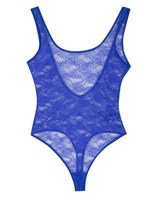 Body Flashback Néon Con Scollatura Posteriore di Maison Close in Blue