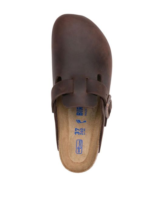 Birkenstock Brown Boston Leather Mules
