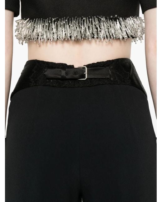 Ermanno Scervino レースインサート ワイドパンツ Black