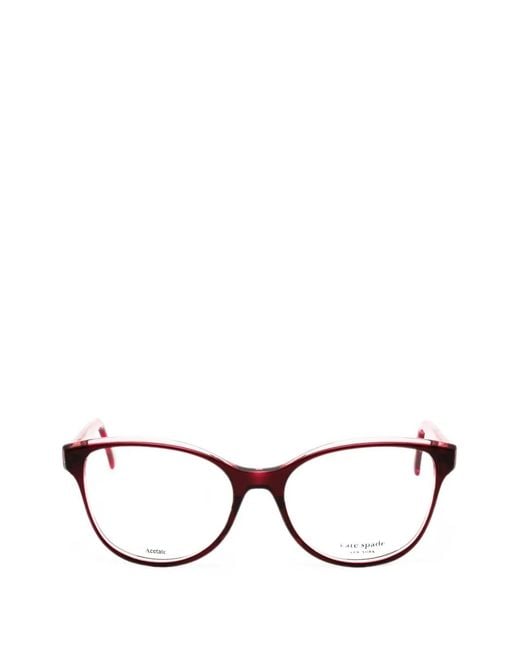 Kate Spade Black Rosalind Rectangle-Frame Glasses