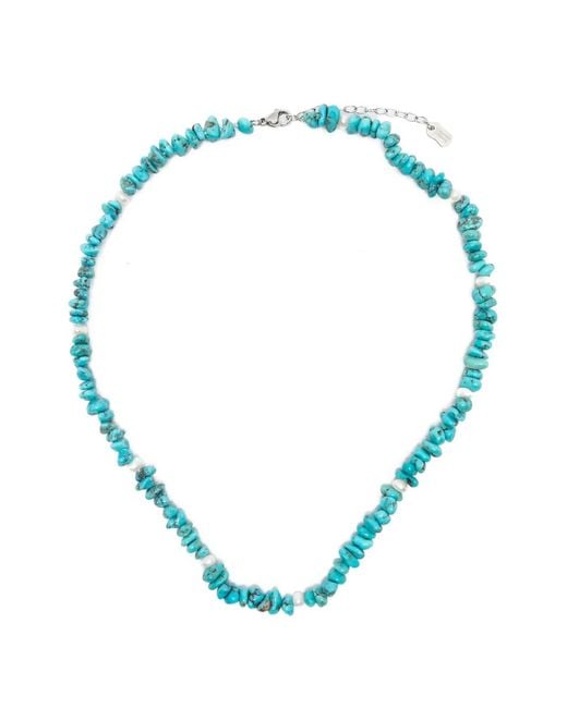 COLLANINE COLORATE Blue Pearl-Embellished Necklace