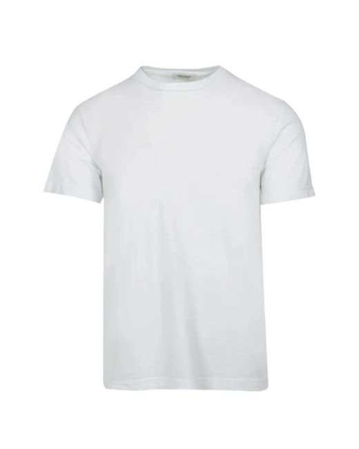 Crossley White Crew-Neck T-Shirt for men