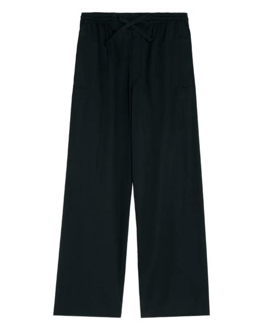 Lemaire Blue Elasticated-Waist Cotton Straight-Leg Trousers